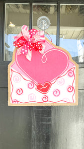 Valentine's Day Love Letter Door Hanger with Bow
