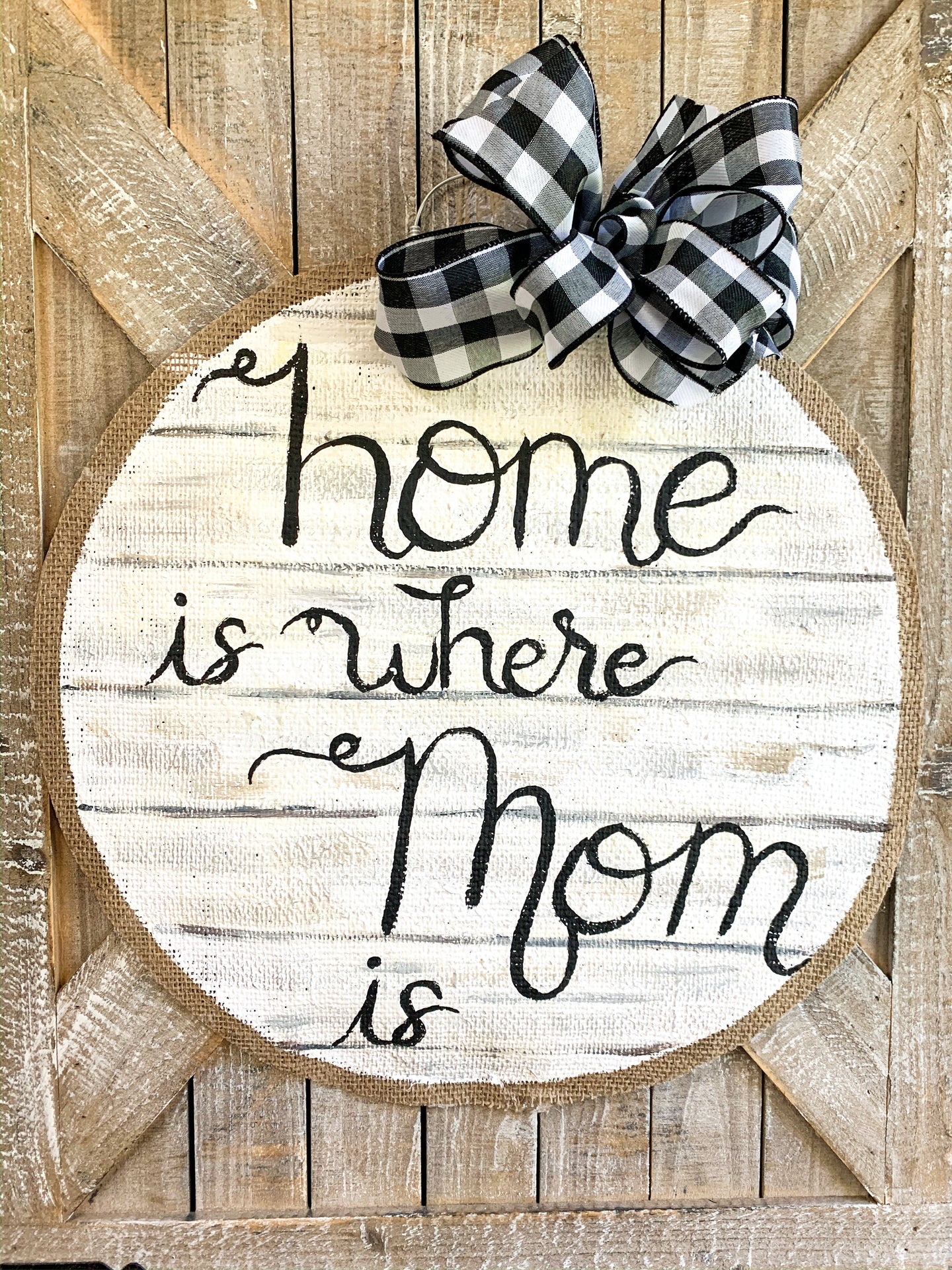 Home is Where Mom Is Shiplap Door Hanger
