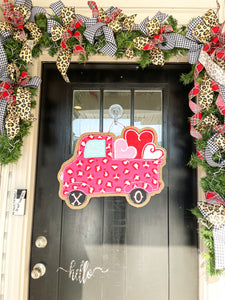 Leopard Valentine's Day Truck Door Hanger