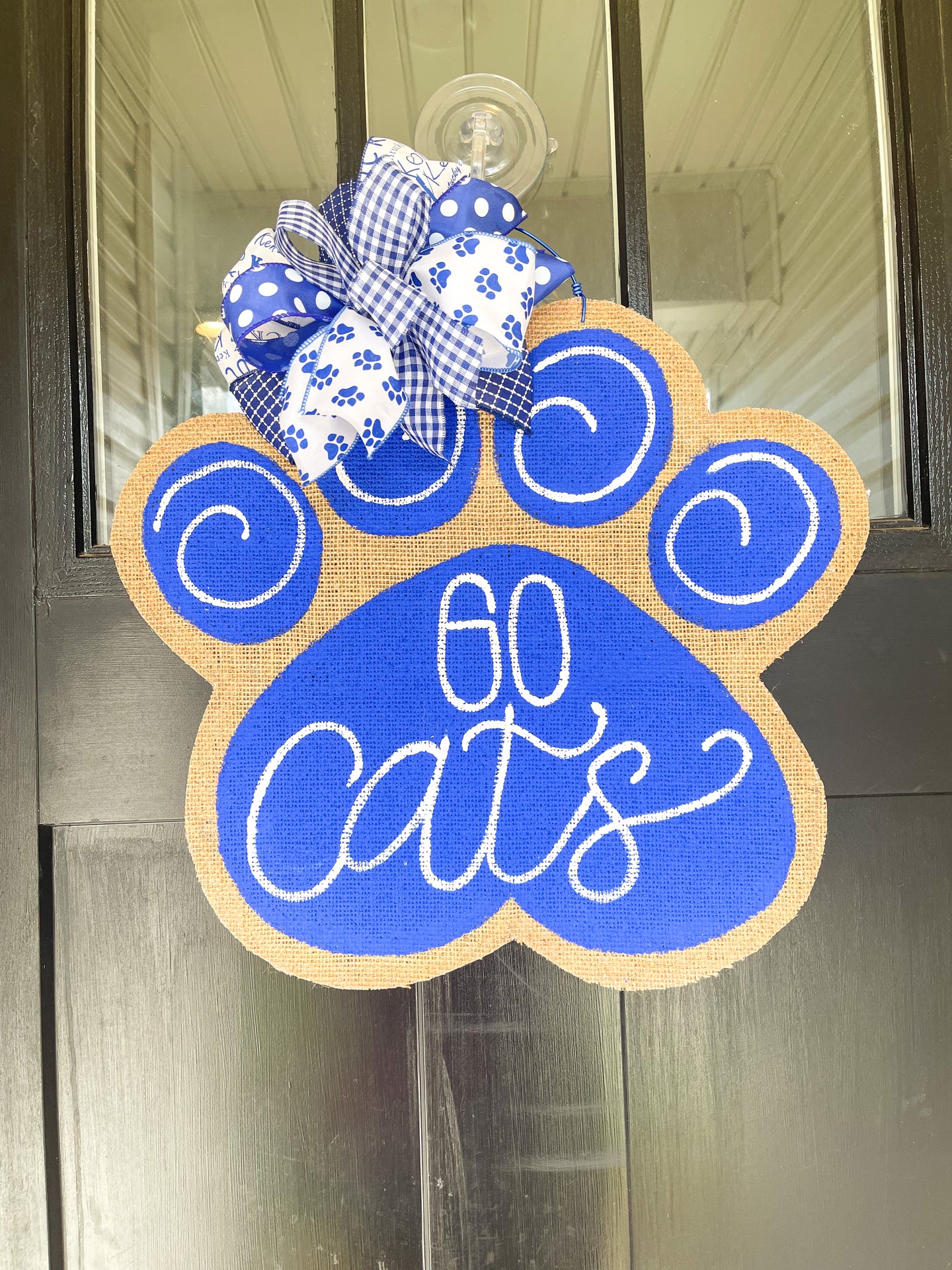 Go Cats Paw Print Door Hanger