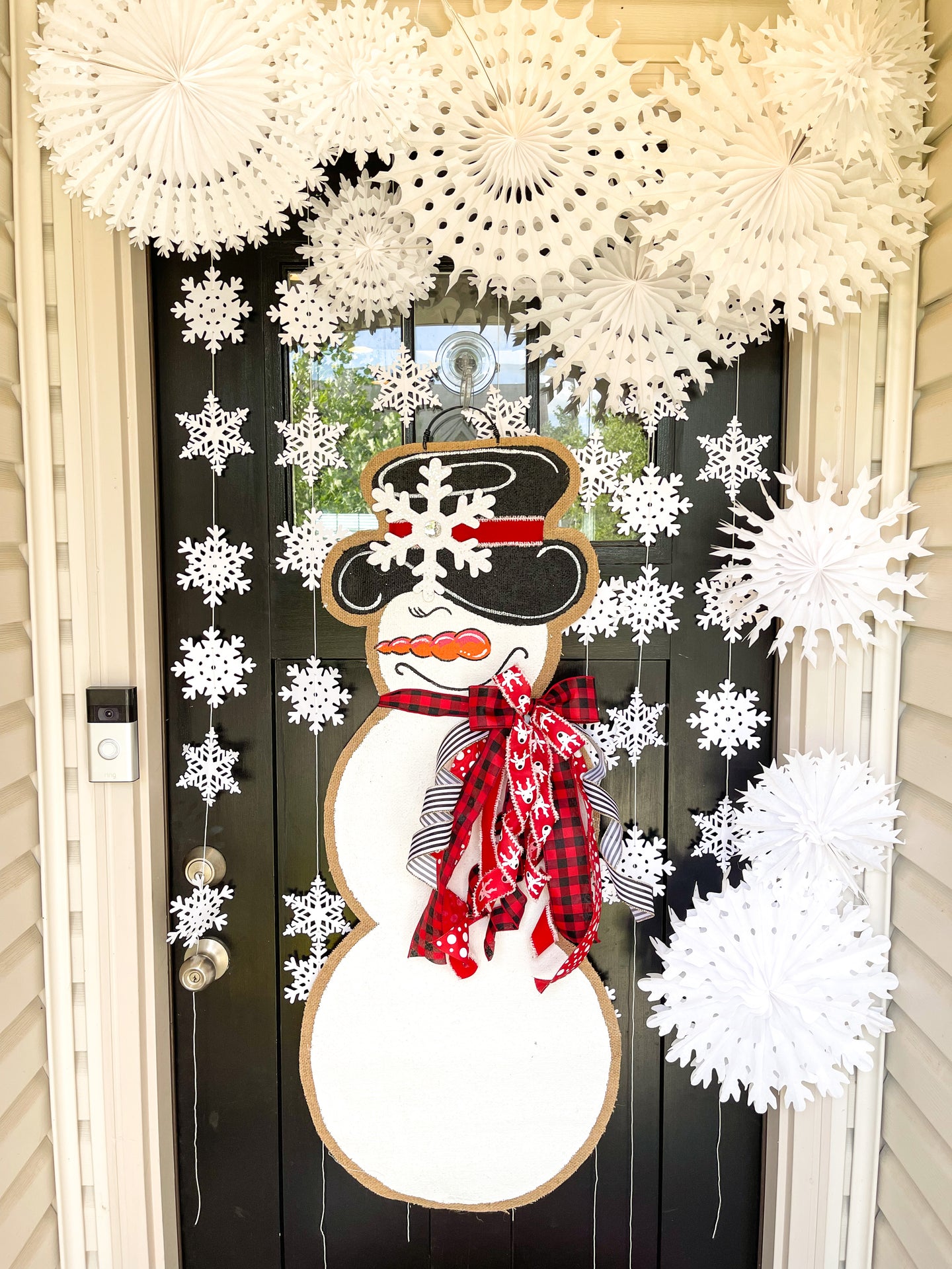 Large Snowgal in Red and Black Buffalo Check