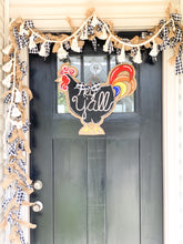 Load image into Gallery viewer, Painted Rooster Door Hanger - Hey Y&#39;all