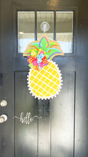 Load image into Gallery viewer, Burlap Pineapple Door Hanger (Small/Multi/Criss Cross)