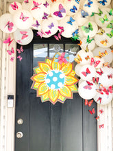 Load image into Gallery viewer, Burlap Flower Door Hanger - Yellow Spring/Summer Round Sunflower