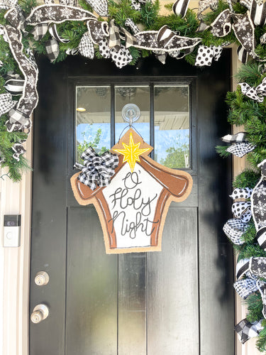 O Holy Night Nativity Door Hanger