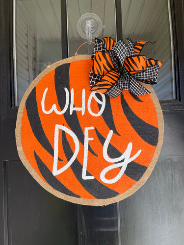 Who Dey Circle Door Hanger
