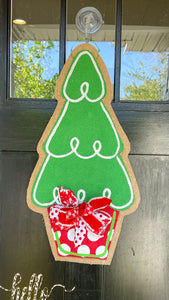 Tree Door Hanger - Christmas Red