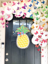 Load image into Gallery viewer, Burlap Pineapple Door Hanger (Small/Multi/Criss Cross)