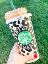 Load image into Gallery viewer, Iced Coffee Queen Leopard Print Reusable Cold Cup