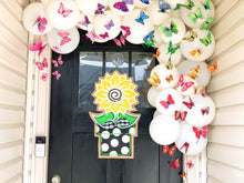 Load image into Gallery viewer, Sunflower Door Hanger - Small Yellow and Black Summer in Pot
