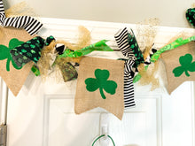 Load image into Gallery viewer, St. Patrick&#39;s Day Hand Tied Garland with Gold