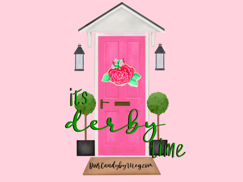 Run for the Roses Burlap Door Hanger