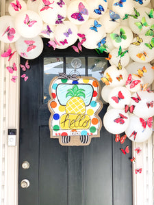 Hello Truck Door Hanger - Pineapple