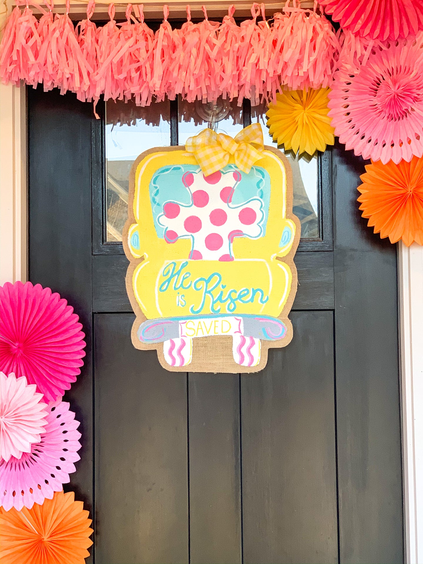 Easter Truck Door Hanger - He Is Risen