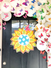 Load image into Gallery viewer, Burlap Flower Door Hanger - Yellow Spring/Summer Round Sunflower