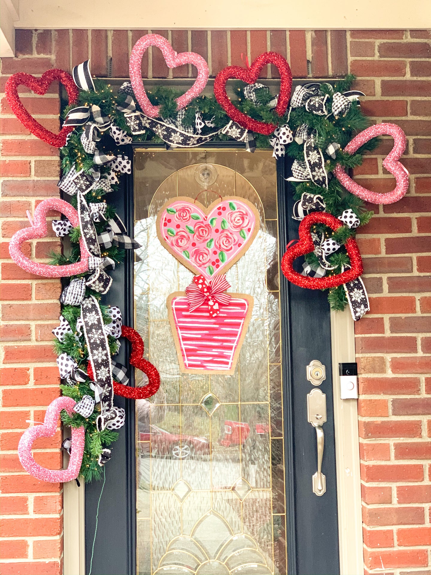 Heart Topiary Door Hanger in First Impressions Inspired Roses
