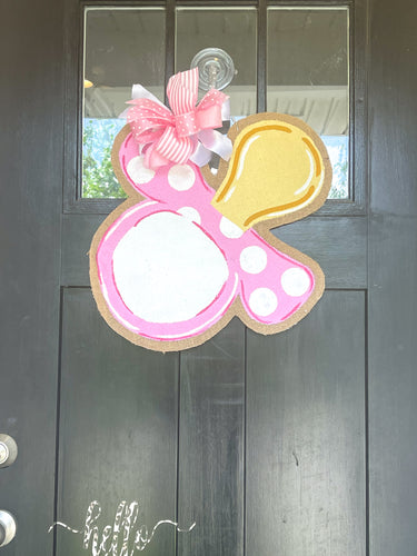 It’s a Girl Pacifier Door Hanger
