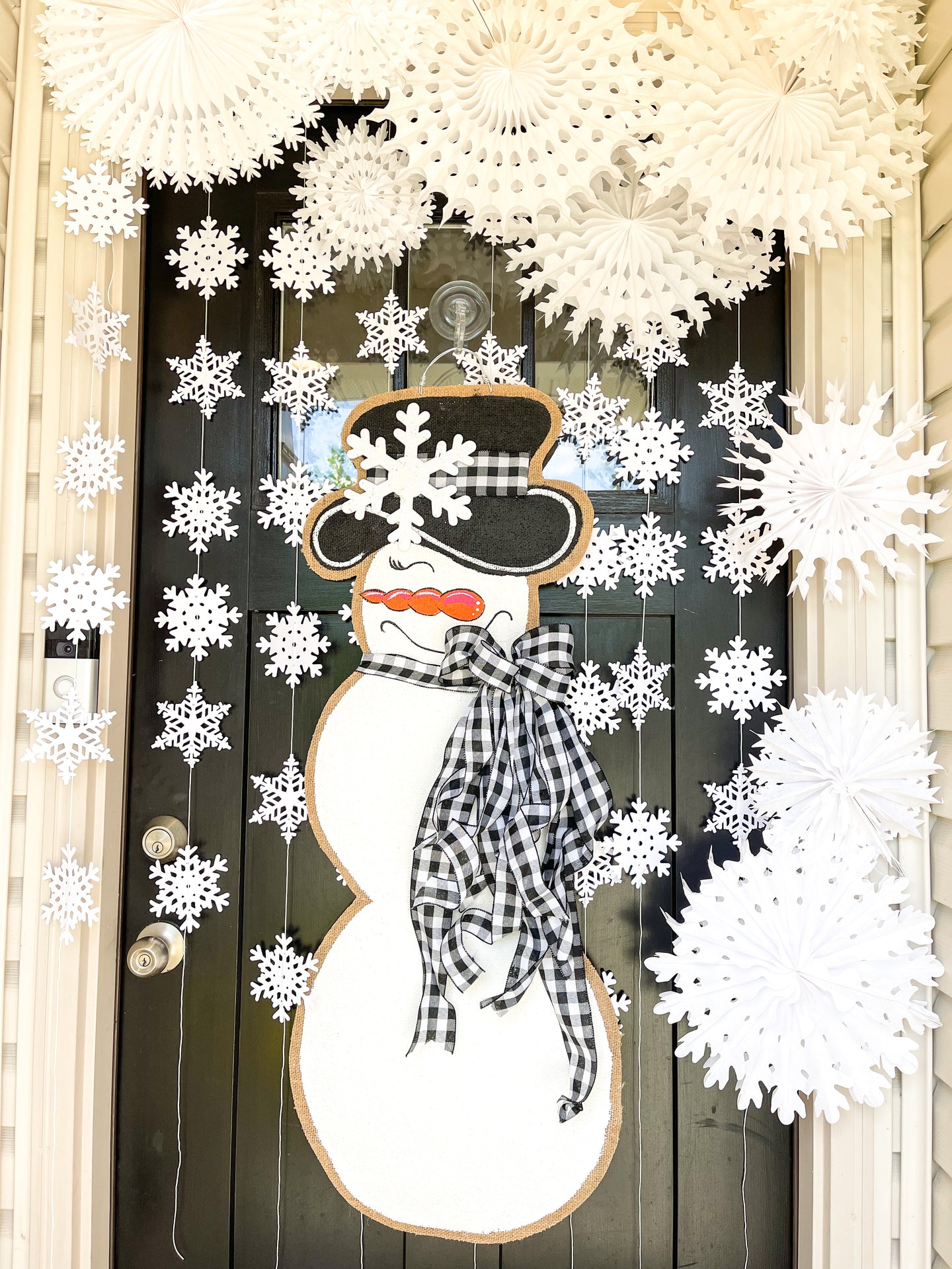 Large Snowgal in Black and White Buffalo Check